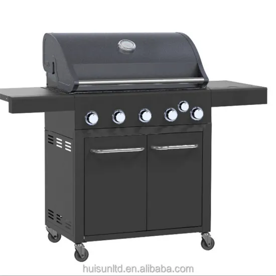 Portable Hs-2530 Model Number Black 6b Outdoor Barbecue Grill Foldable Side Gas Grills Built In Bbq