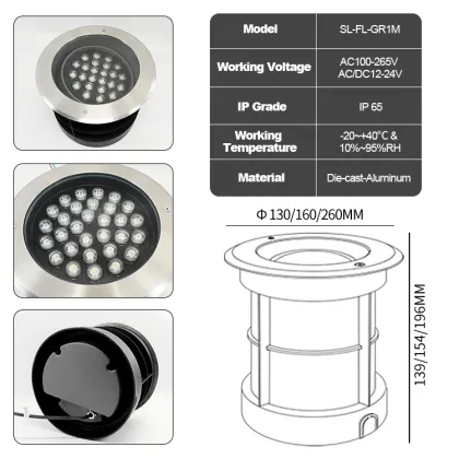 Outdoor Waterproof ip65 Adjustable Led Underground Light
