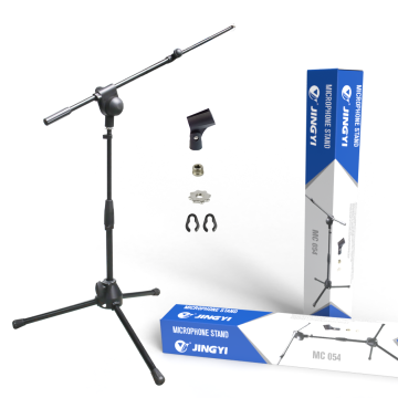 Đứng micrô ba chân có thể điều chỉnh chiều cao với chân đế kim loại và clip mic vải (3,3-5,6 feet)
