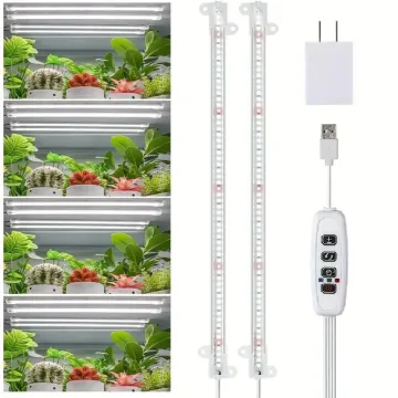 USB Indoor Plant Grow Light: Full Spectrum Horticulture LED with Dimmable Timer and Integrated Tube for Plant Growth