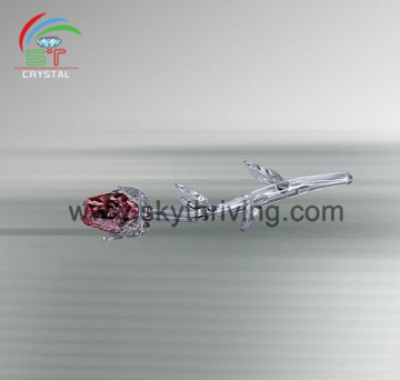 romantic love gift crystal rose flower wholesale made in china
