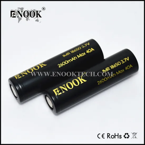 CE&ROHS Certified Enook 2600mah 18650 Battery