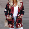 Womens Cable Knit Oversized Chunky Cardigan