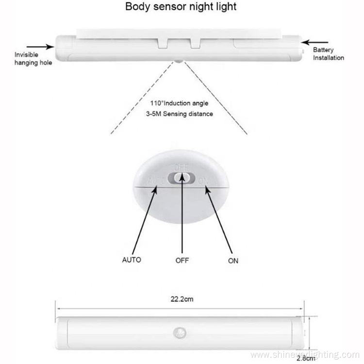 Portable Morden Detachable Adhesive Hooks LED Night Light