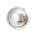 Elegant ceramic tableware with artistic design features