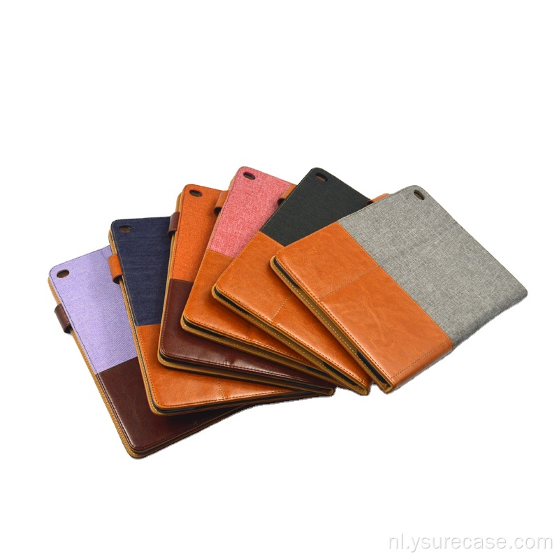 Nieuwe lederen kleurblok stofdichte tablethoes