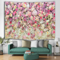 Rosa Blumen-Gruppen-Tapisserie-Wandbehang-Rosen-Wand-Tapisserie-Natur elegant für Wohnzimmer-Schlafzimmer-Schlafsaal-Inneneinrichtungen