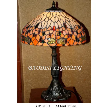 Antique tiffany style pendant lamp with Handcrafted tiffany glass
