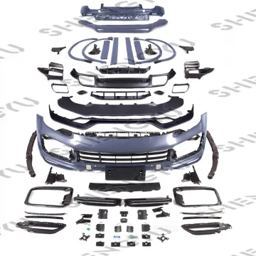 Turbo TKT Style Front Bumper, Grille, Lip, and Rear Diffuser Kit for Porsche Cayenne 9Y0 (2018-2021)