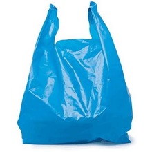 Blue Grocery Thick Resealable Plastic Custom Shipping Packaging Bags