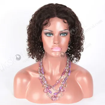 curly 15mm short brazilian hair full lace wig