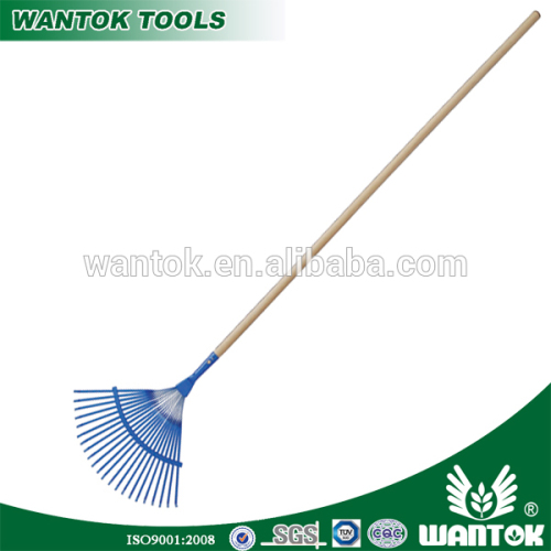 22T R110L Metal Leaf Rake with Long Handle