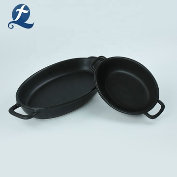 Custom black ceramic bakeware set