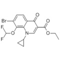 3-kinolinkarboxylsyra, 7-brom-l-cyklopropyl-8- (difluormetoxi) -1,4-dihydro-4-oxoetylester CAS 194805-07-7