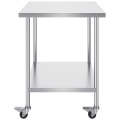 Stainless steel work tables for restaurants