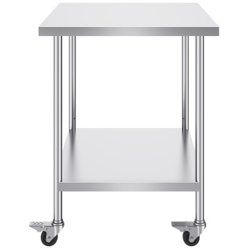 durable stainless steel tables with wheels Stainless steel work tables for restaurants Supplier