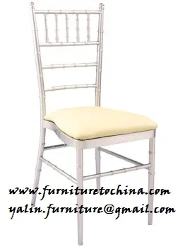 resin chiavari chair with cushion, upholstery hotel seat