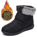 Leather and fur integrated winter cotton boots