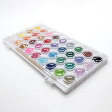 Non Toxic Kids Water Color Paint Set with 36 Colors and Brushes