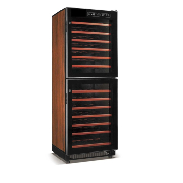 Wine Cooler with Custom LED Temperature Display Cabinet