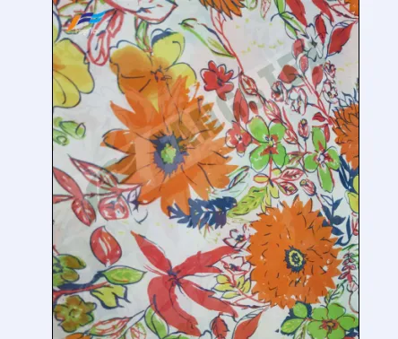 Polyester Digital Printed Long Dress Chiffon Stock Fabrics
