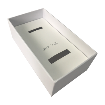 square white cardboard gift box with lid