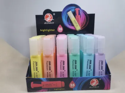 Cute Macron Set: 6 Color Korea Chisel Tip Highlighters