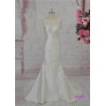 Women Sweetheart Backless Bridal Simple White satin mermaid wedding dresses for women gowns