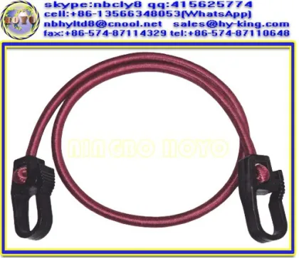 8mm bungy cord , bunge cord , bungi cord with hooks