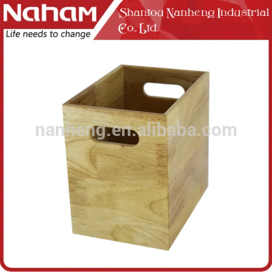 NAHAM Home Natural Wood Storage Basket Wooden Bakset