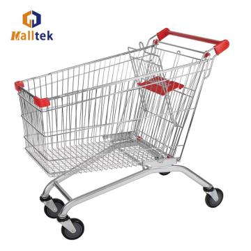 Trollley per lo shopping del supermercato in metallo europeo