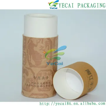 MOQ=500pcs biodegradable cardboard paper tube packaging with free sample