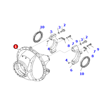 Mining dump truck HD785-7 axle assembly 561-88-700A6