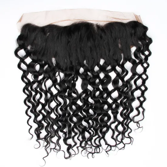 10a Raw Indian Remy Hair Weave Vendors 13*4 frontal Human Hair Water Wave Virgin Cuticle Aligned Hair Wholesale