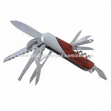 Wooden Handle Multi-purpose Tool Knife