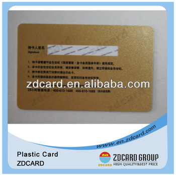 pvc signature panel cards/plastic cards with special signature