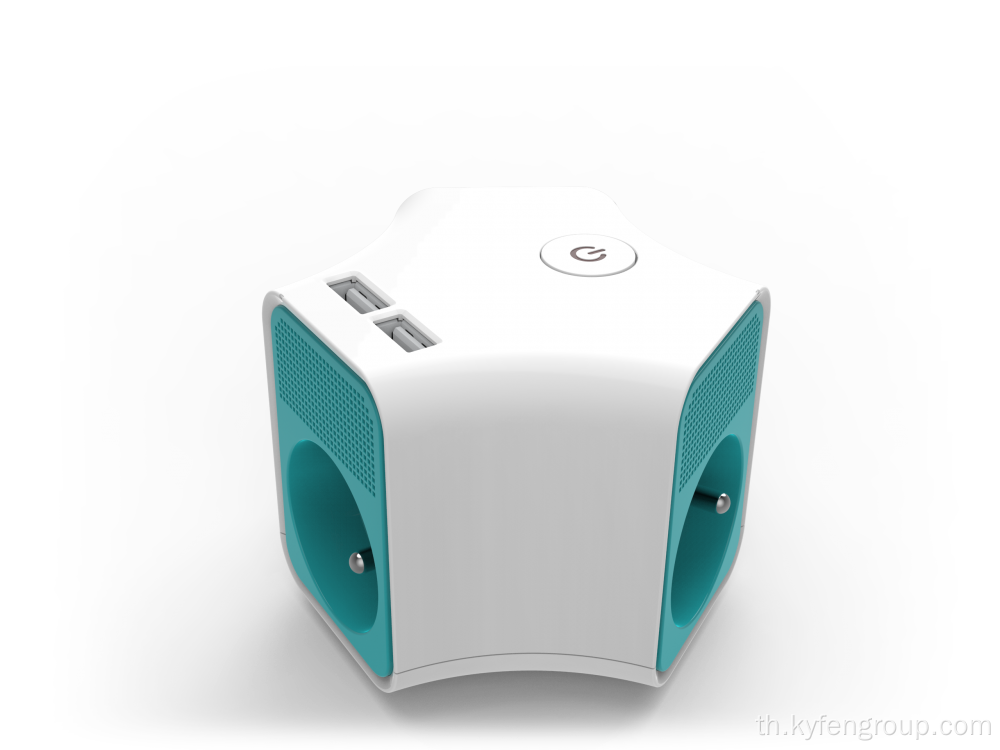 แถบพลังงานฝรั่งเศสพร้อมพอร์ต USB 2 พอร์ต