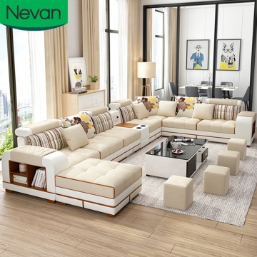 Hot Sale U Shaped Latex Sofa Set for Living Room