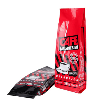 Seitenfalte Quad Seal Verpackung Kaffeebeutel