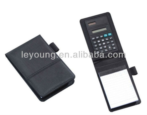 PU jotter notebook cover with calculator