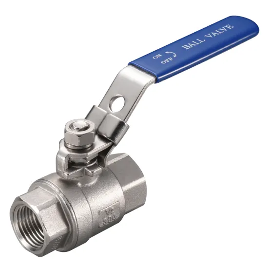Precision Casting Stainless Steel 2PC Ball Valve with Lockable Lever Handle