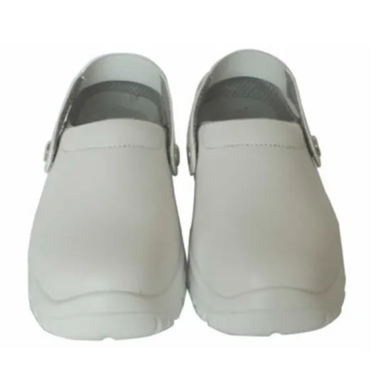 white micro fiber safety shoes for food industry