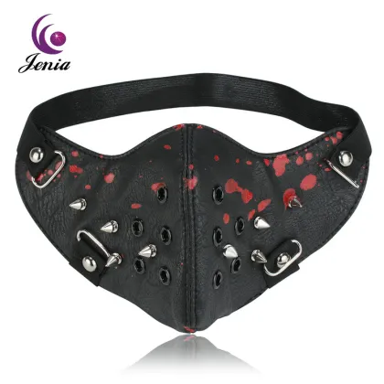 Jenia Fashionable Motorcycle Half Leather Custom Face Mask