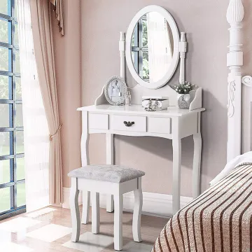 Vanity Makeup Table Set Dressing Table with Stool