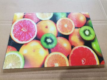 Design di frutta da 4 mm tagliere di vetro temperato