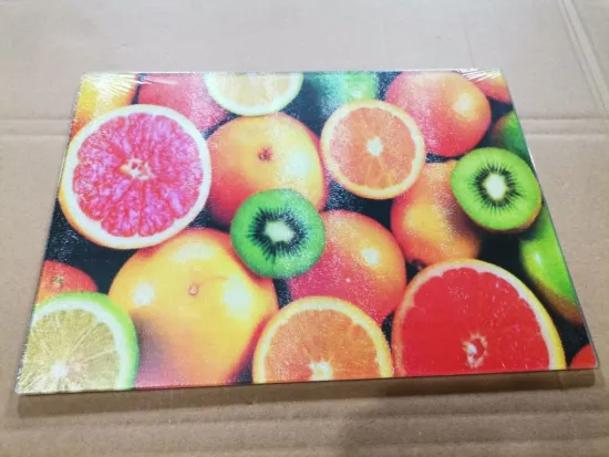 fruit design 4mm tempered glass cutting board