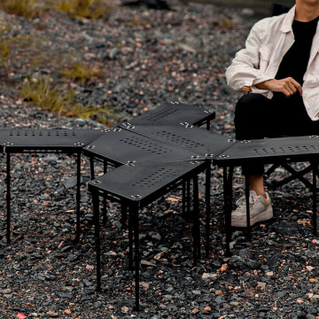 Tragbarer hexagonaler Aluminiumlegierung Klapptisch zum Camping und Picknick