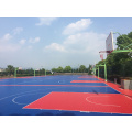 Multi-use colorful interlocking basketball court tiles