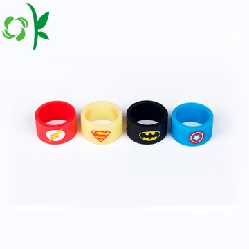 Gedrukt Diamond Ring Aangepaste Logo Silicone trouwring