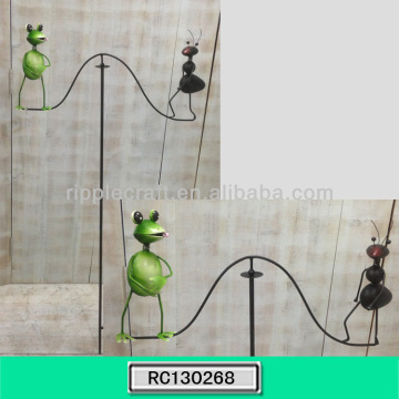 Funny Frog and Ant Decor Metal Garden